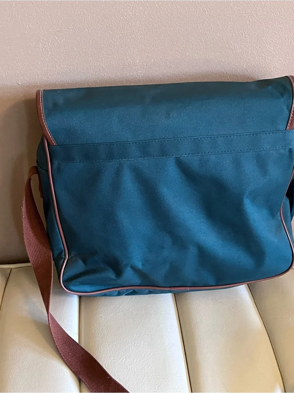 Vtg 90s Polo Ralph Lauren green Luggage Set of 2 Pieces messenger and weekender